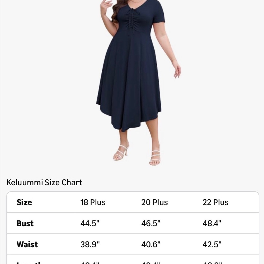 Chic Navy Midi Dress for Women